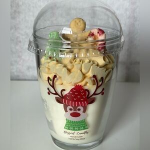 Handmade in Turkey 100% Soy Wax Cinnamon Caramel Swirl Holiday Dessert Candles